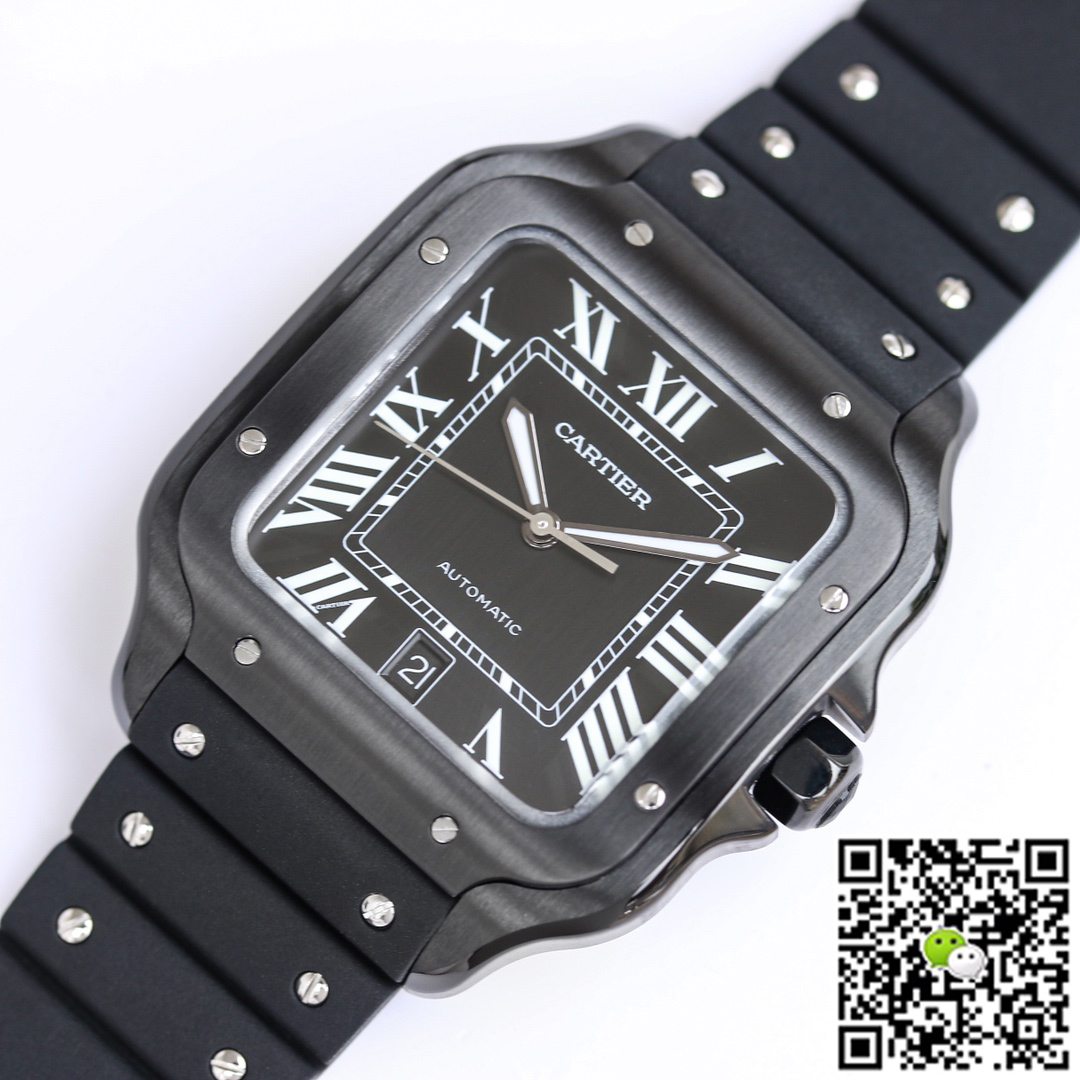 Replica Ca*t1er Santos WSSA0039 1:1 Best Edition GF Factory V2 Rubber Strap