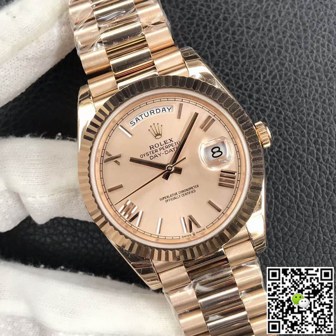 Replica R01ex Day Date M228238-0006 1:1 Best Edition EW Factory Gold Dial