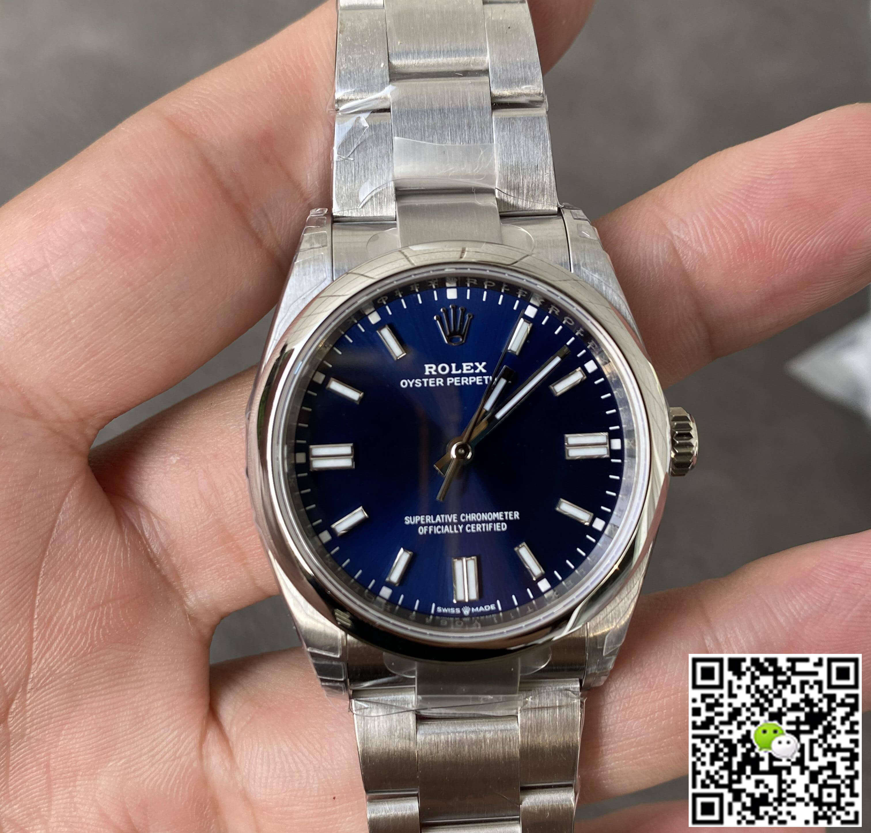 Replica R01ex Oyster Perpetual M126000-0003 36MM 1:1 Best Edition VS Factory Blue Dial