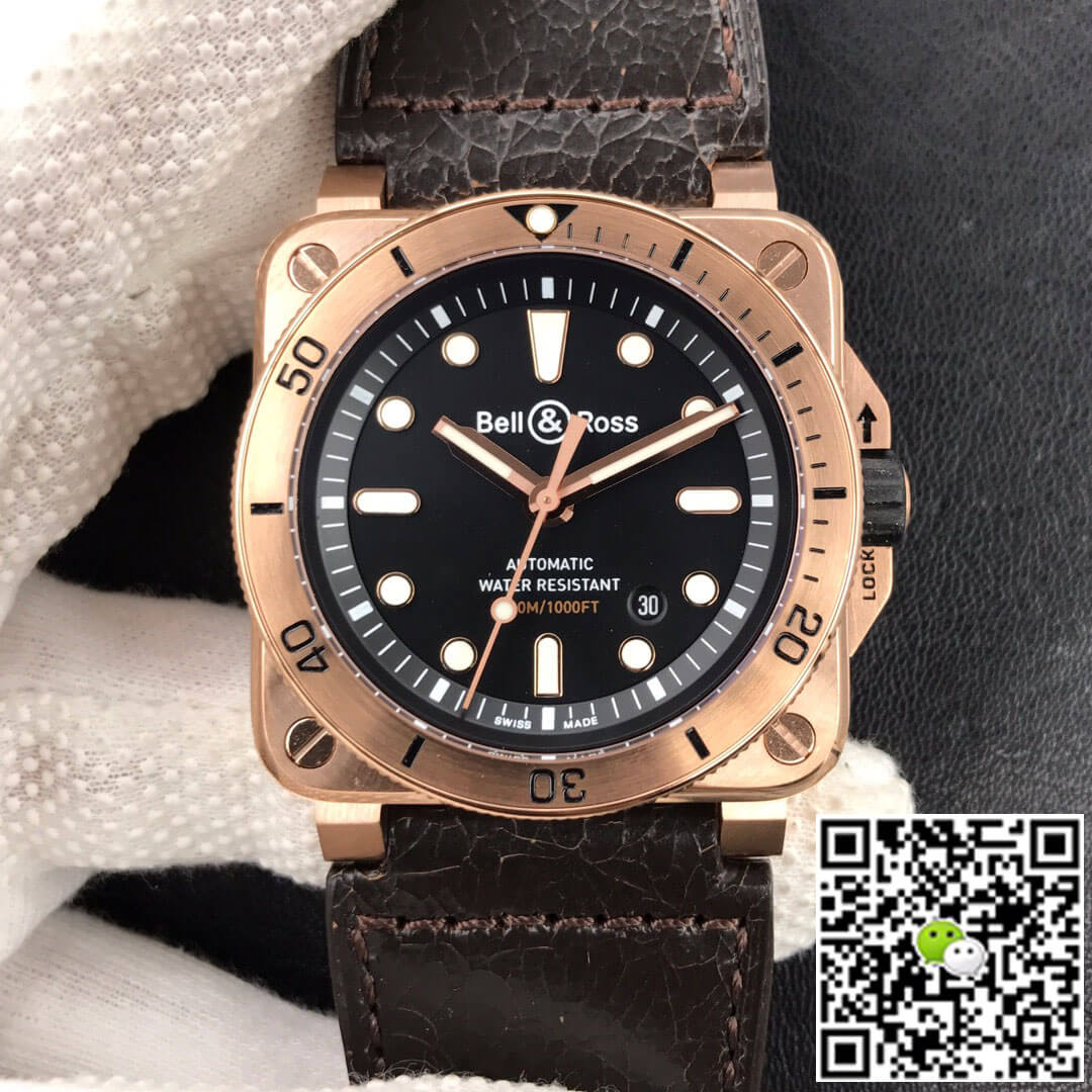 Replica Bell   Ross BR0392-D-BL-BR/SCA 1:1 Best Edition Black Dial
