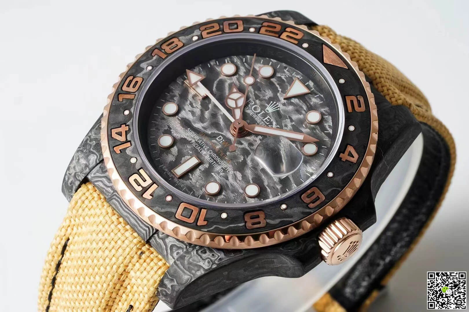 Replica R01ex GMT-MASTER II Diw 1:1 Best Edition Yellow Fabric Strap