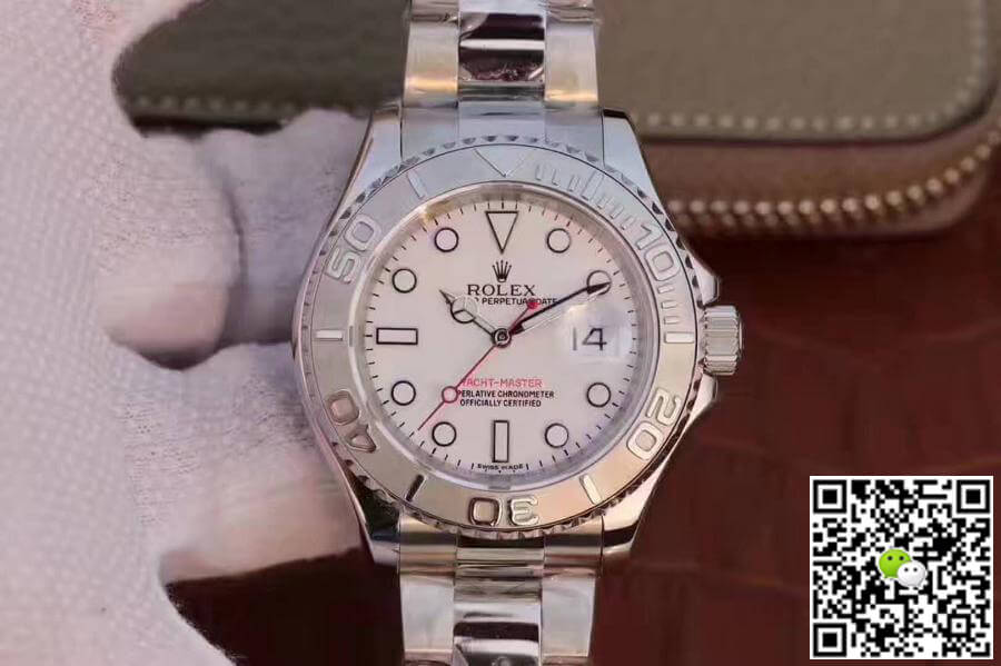 Replica R01ex Yacht-Master 40mm 116622 EW Factory 1:1 Best Edition Swiss ETA3135 White Dial