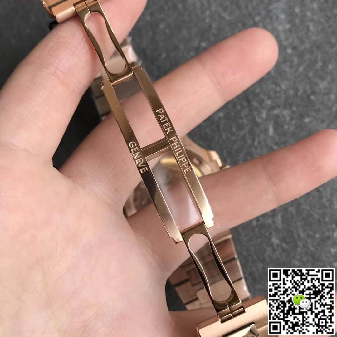 Replica Pat*k Phi1i*pe Nautilus 5711/1R-001 1:1 Best Edition PPF Factory V4 Rose Gold White Dial Swiss ETA324