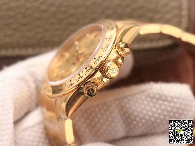 R01ex Daytona Replica Cosmograph M116508-0003 1:1 Best Edition Noob Factory Gold Dial Swiss ETA4130