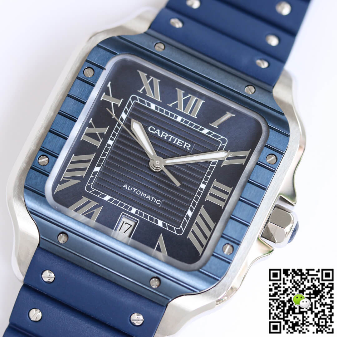 Ca*t1er Watch Rep Santos 1:1 Best Edition GF Factory Blue Dial