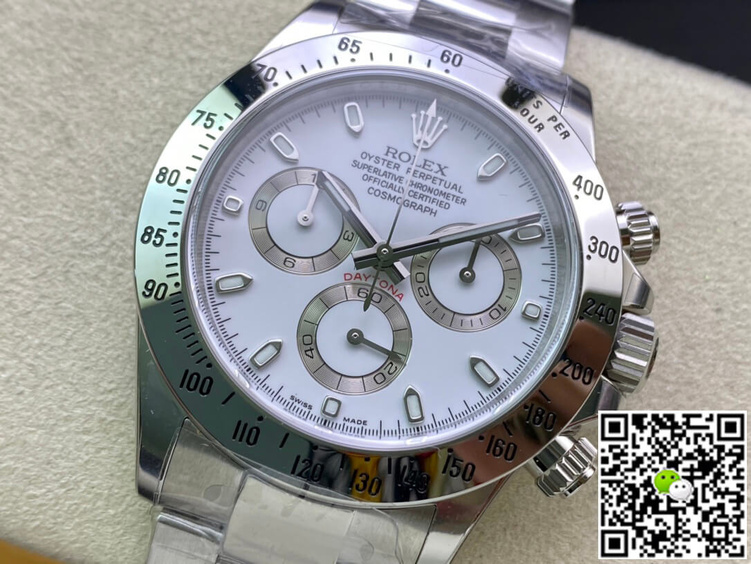 Replica R01ex Cosmograph Daytona 116520LN 1:1 Best Edition Clean Factory White Dial
