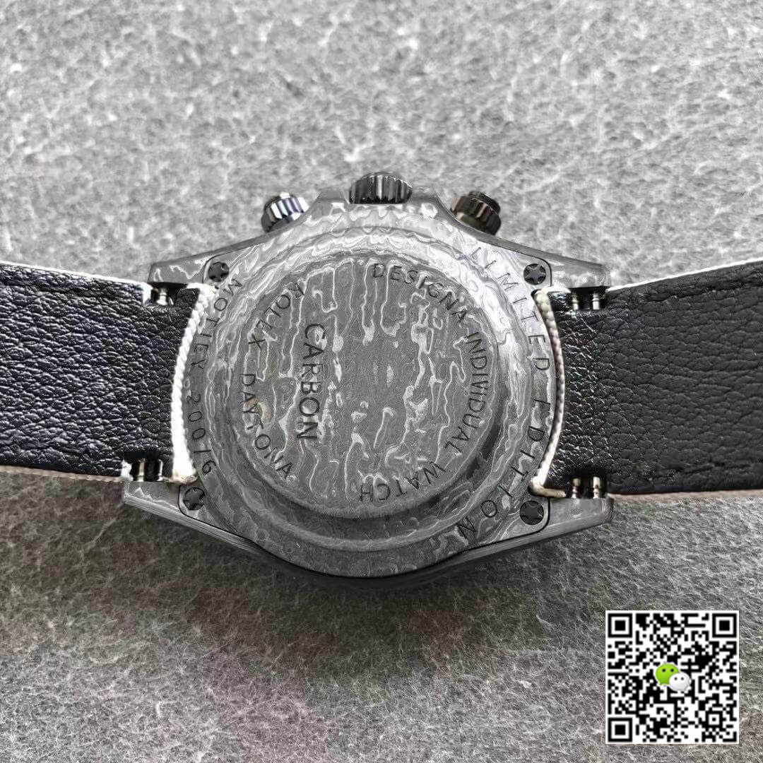 Replica R01ex Daytona Cosmograph Carbon Fiber Diw Customized Version 1:1 Best Edition Noob Factory White Dial