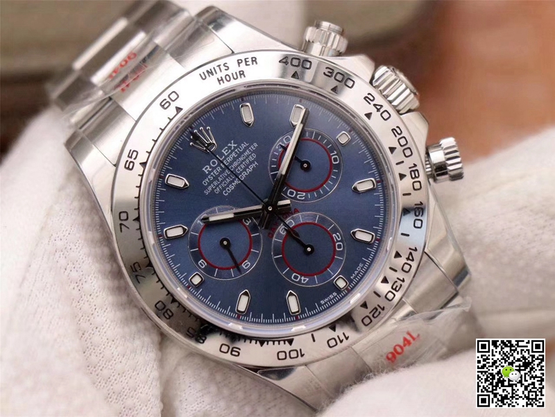 R01ex Daytona Replica Cosmograph 116509-78599 1:1 Best Edition Noob Factory Blue Dial Swiss ETA4130