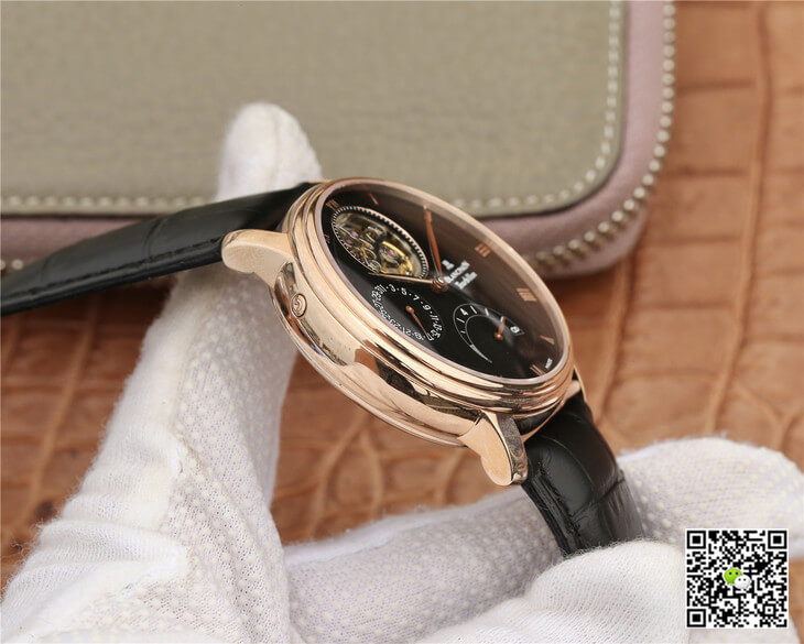 Replica Blancpain Villeret 6025-3642-55B 1:1 Best Edition JB Factory Gold Case Black Dial