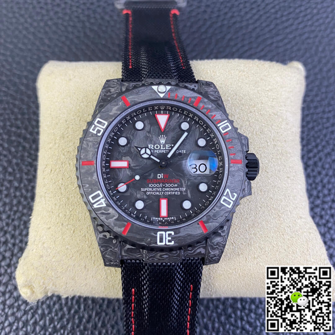 Replica R01ex Submariner 1:1 Best Edition VS Factory DIW Carbon Fiber Nylon Velcro Strap