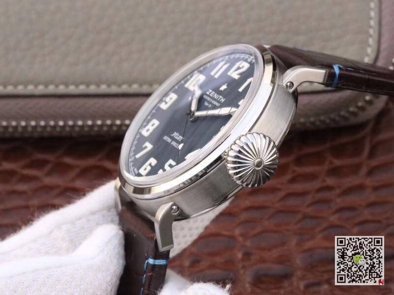 Replica Zenith Pilot Type 20 Extra Special XF Factory 1:1 Best Edition Swiss ETA2824 S*perlumed blue dial and hands