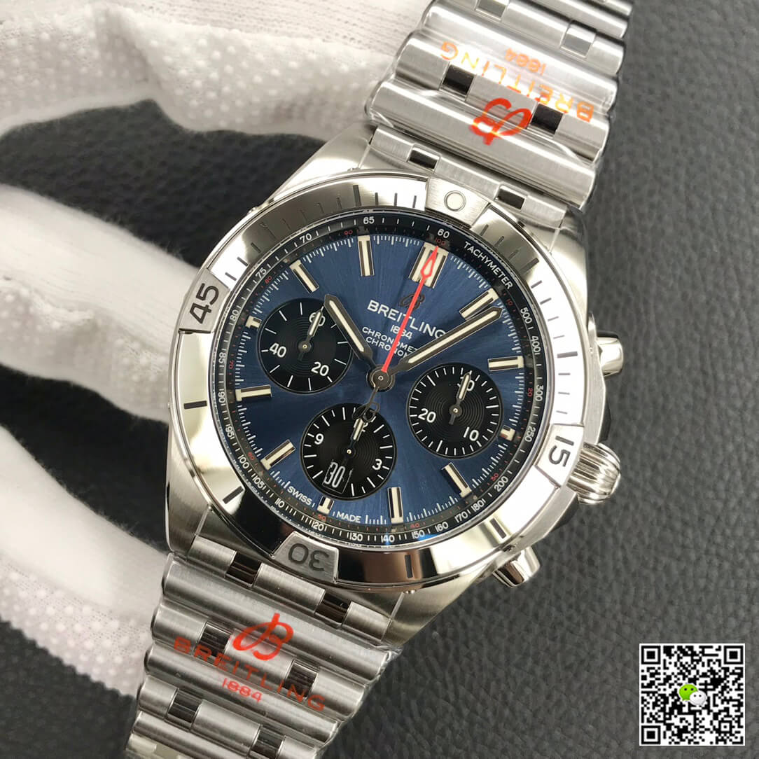 Replica Breitling Chronomat AB0134101C1A1 1:1 Best Edition Stainless Steel Blue Dial