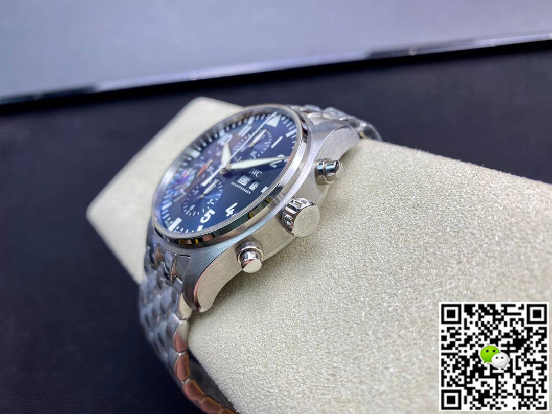 Replica IWC Pilot Chronograph IW377717 ZF Factory 1:1 Best Edition Swiss ETA7750 Blue Dial
