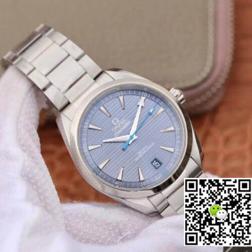 Replica 0me*ga Seamaster Aqua Terra 150M 220.10.41.21.03.002 VS Factory 1:1 Best Edition Swiss ETA8900 Blue Textured Dial