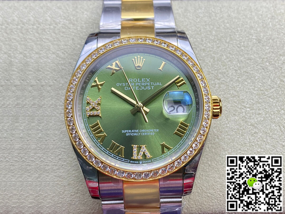 Replica R01ex Datejust M126283RBR-0012 1:1 Best Edition EW Factory Green Dial
