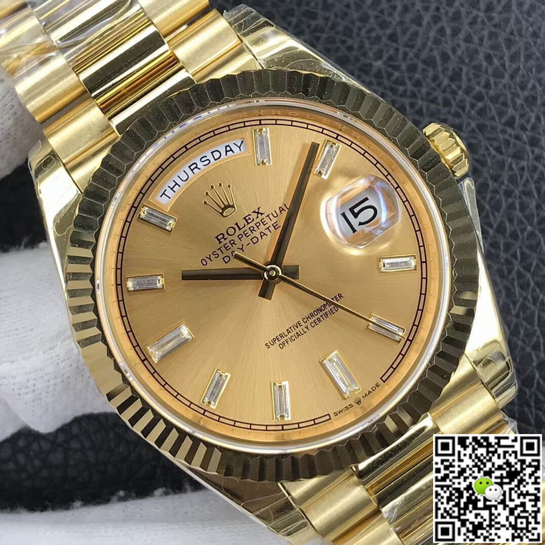 Replica R01ex Day Date M228238-0005 1:1 Best Edition EW Factory Champagne Dial