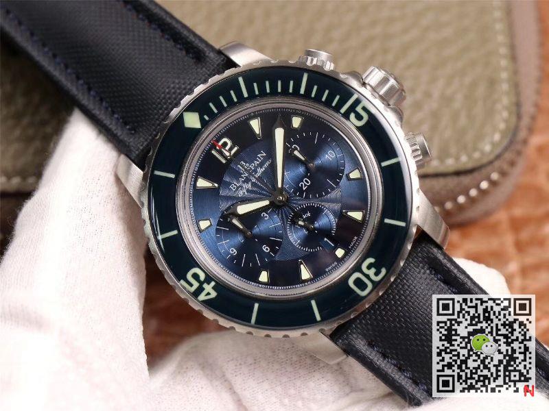 Replica Blancpain Fifty Fathoms 5085FB-1140-52B 1:1 Best Edition OM factory Blue Dial Swiss ETA7750
