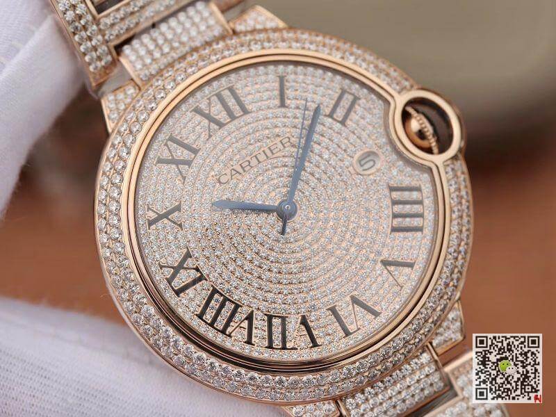 Replica Ballon Bleu De Ca*t1er W69006Z2 42mm TW Factory 1:1 Best Edition Full D1am0nd Rosegold Swiss ETA 2824