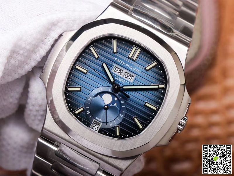 Replica Pat*k Phi1i*pe Nautilus 5726/1A-014 1:1 Best Edition PF Factory Blue Dial Swiss ETA324