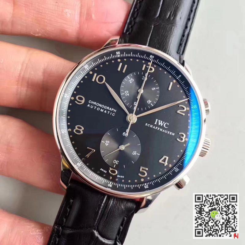 IWC Replica Portuguese Chronograph IW371447 ZF Factory 1:1 Best Edition Swiss ETA79350 Black Dial