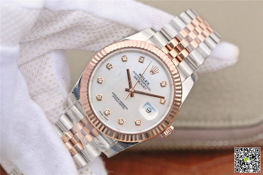 Replica R01ex Datejust M126331-0014 1:1 Best Edition EW Factory Rose Gold Mother-Of-Pearl Dial