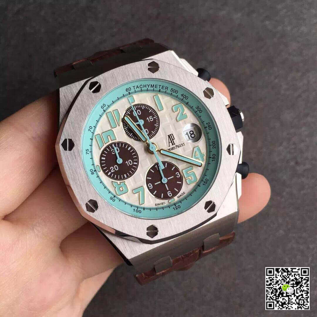 Replica Audemars P1g*et Royal Oak Offshore 26187ST.OO.D801CR.01 1:1 Best Edition JF Factory White Dial