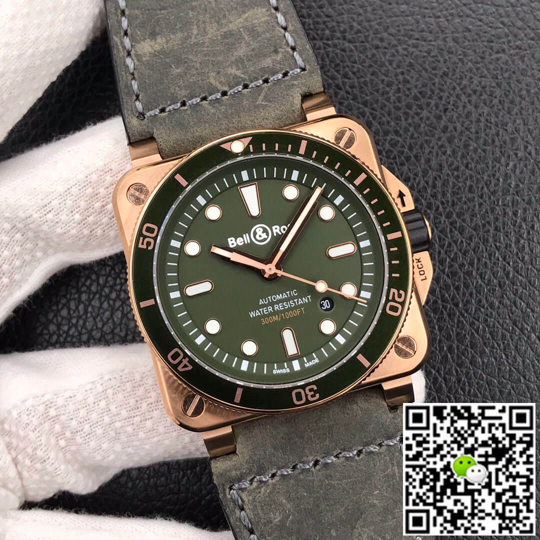 Replica Bell   Ross BR0392-D-G-BR/SCA 1:1 Best Edition Green Dial