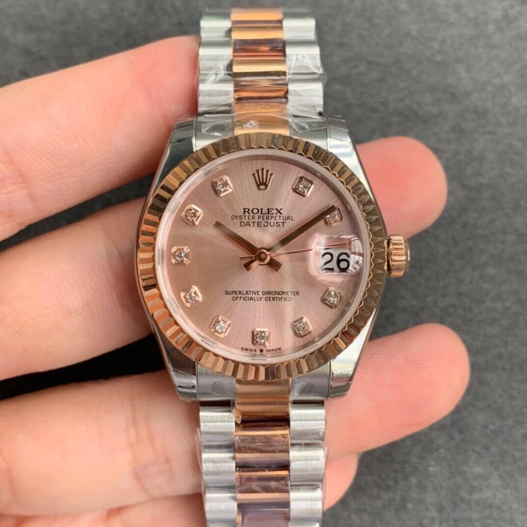 Replica R01ex Datejust M278271-0023 1:1 Best Edition GS Factory Rose Gold Dial