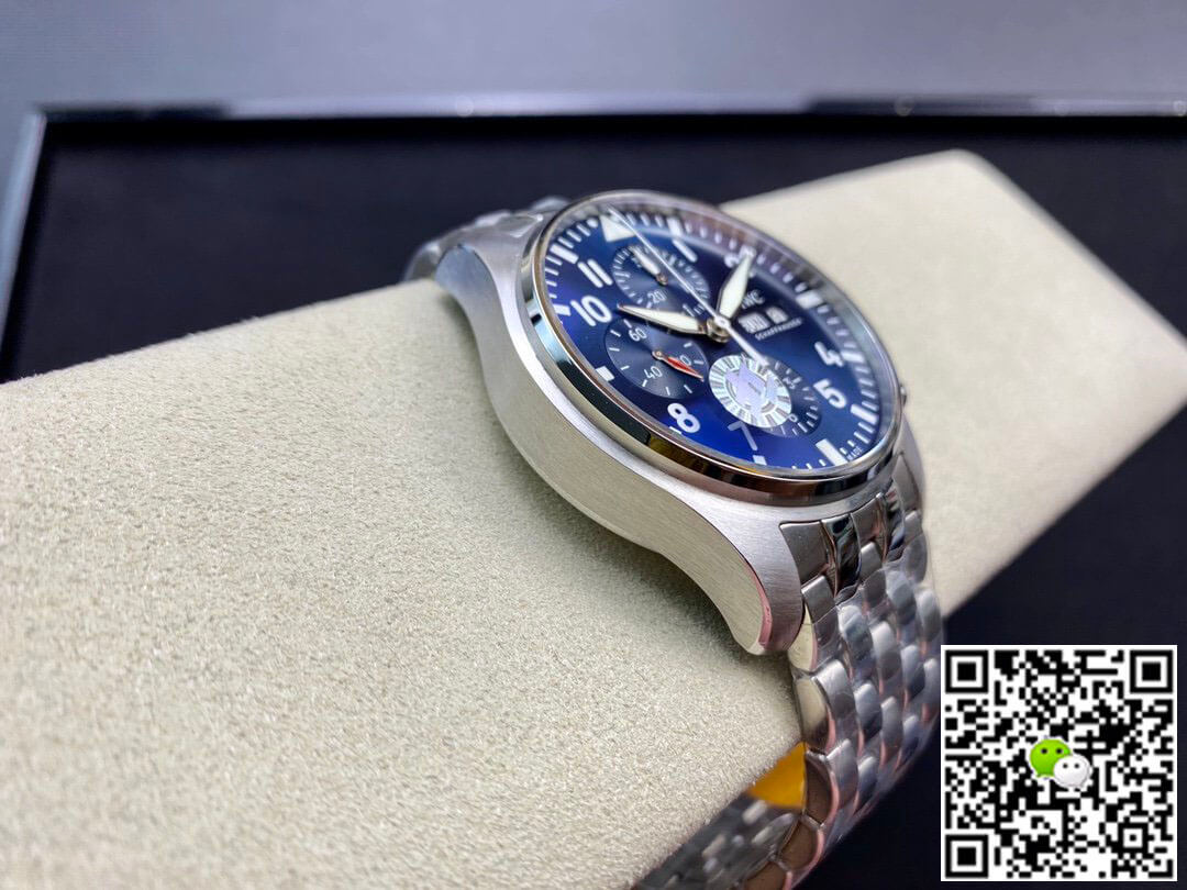 Replica IWC Pilot Chronograph IW377717 ZF Factory 1:1 Best Edition Swiss ETA7750 Blue Dial