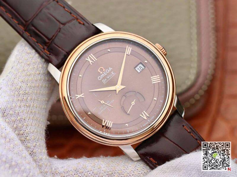 Replica 0me*ga De Ville Prestige 424.23.40.20.13.001 TW Factory 1:1 Best Edition Swiss ETA2824 Brown Dial
