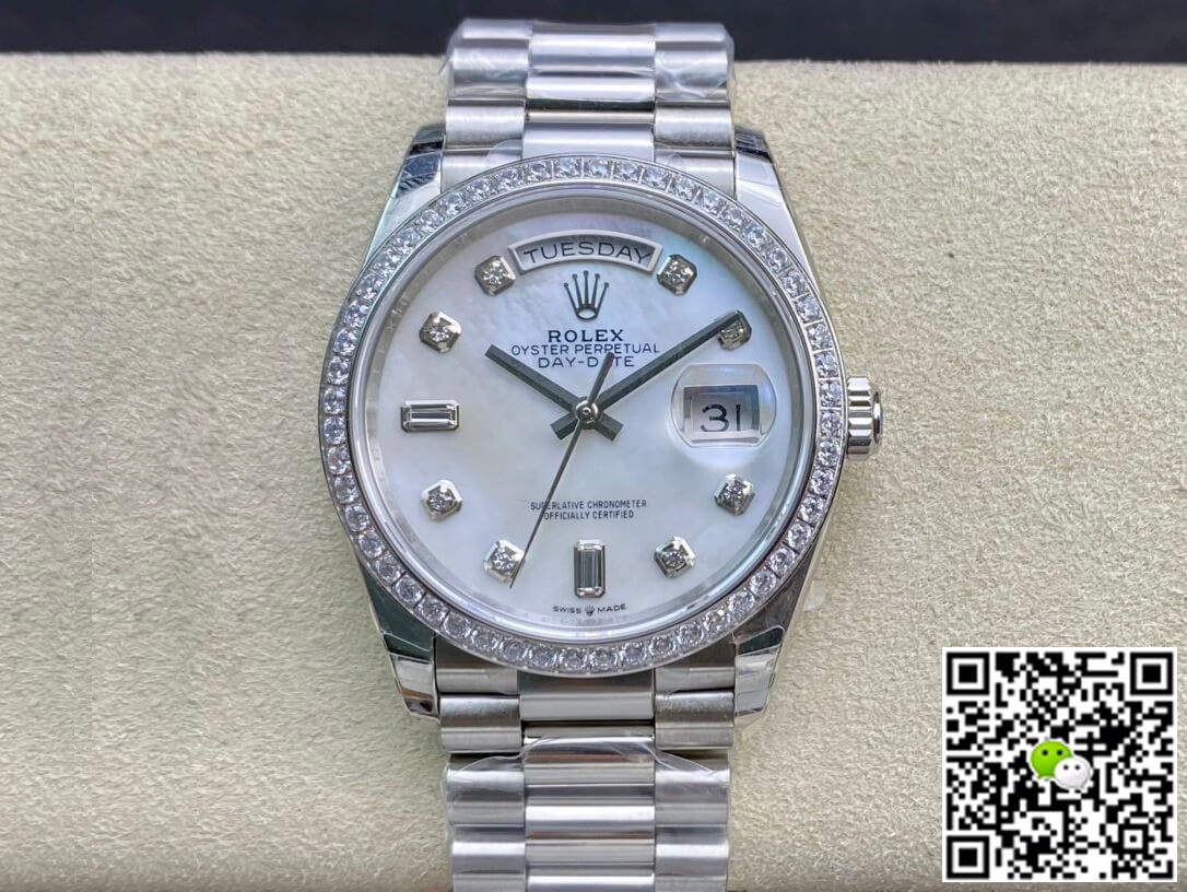 Replica R01ex Day Date 128396TBR-0005 1:1 Best Edition EW Factory Fritillary Dial