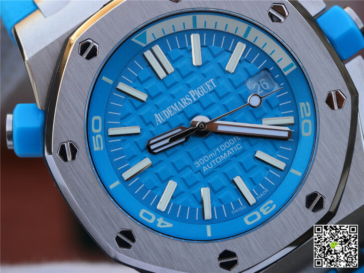 Replica Audemars P1g*et Royal Oak Offshore Diver 15710ST.OO.A032CA.01 1:1 Best Edition JF Factory Blue Dial