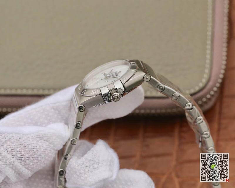 Replica 0me*ga Constellation Quartz Ladies 27mm TW Factory 1:1 Best Edition Swiss Eta Quartz 1376 White Dial