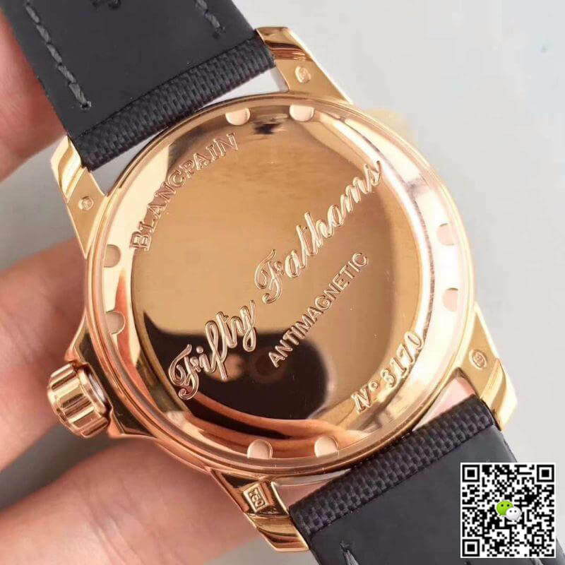 Replica Blancpain Fifty Fathoms 5015-3630-52 ZF Factory Mechanical Watches 1:1 Best Edition Swiss ETA2836-2 Black Dial