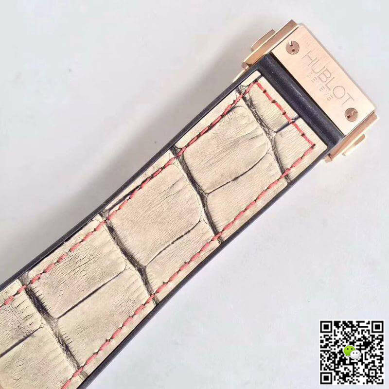 Replica Hublot Big Bang Aero Bang Gold Mechanical Watches 1:1 Best Edition Swiss ETA4100 Black Skeleton Dial