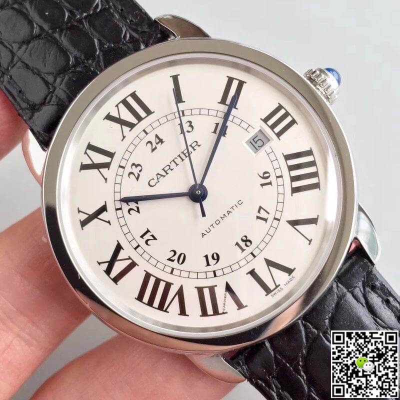 Replica Ronde Solo De Ca*t1er W6701010 ZF Factory Men Watches 1:1 Best Edition Swiss ETA9015 White Dial