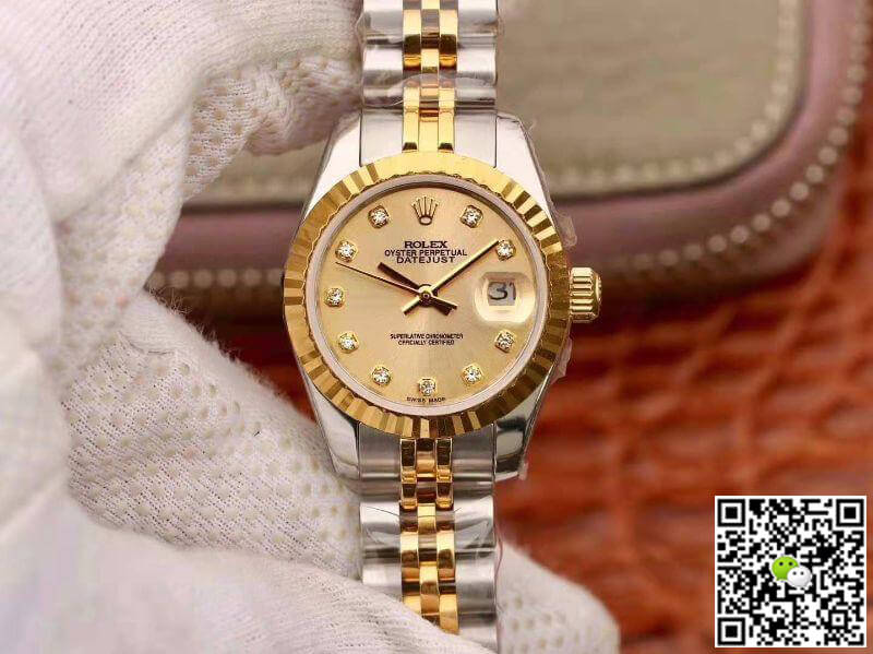 Replica R01ex Lady Datejust 28MM 1:1 Best Edition Swiss Original Imported NH05 Movement 18K Gold Dial