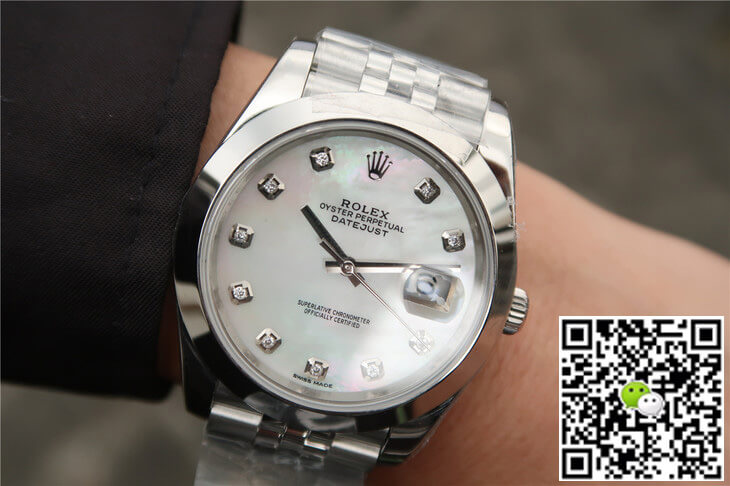 Replica R01ex Datejust M126300 1:1 Best Edition EW Factory White Fritillary Dial