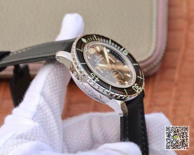Replica Blancpain Fifty Fathoms 5085F-1130-52 OM Factory 1:1 Best Edition Swiss ETA7750 Metallic Black Dial