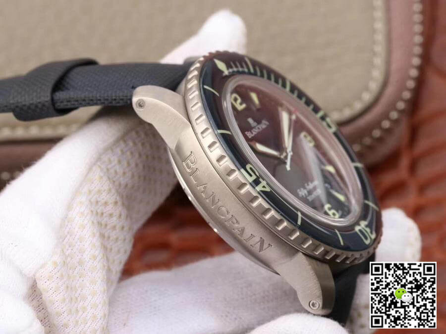 Replica Blancpain Fifty Fathoms 5015-12B40-O52A ZF Factory 1:1 Best Edition Swiss ETA2836-2 Black Sail-canvas Strap
