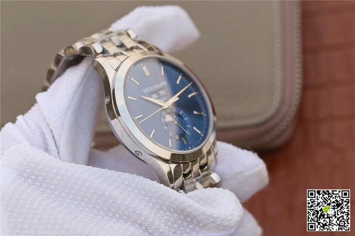 Replica Pat*k Phi1i*pe Complications 5396/1G-001 1:1 Best Edition KM Factory White Gold Blue Dial