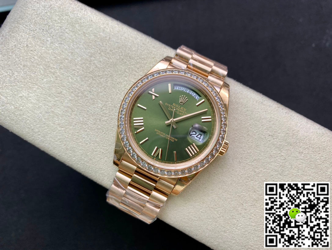 Replica R01ex Day Date M228345RBR-0011 1:1 Best Edition EW Factory Green Dial