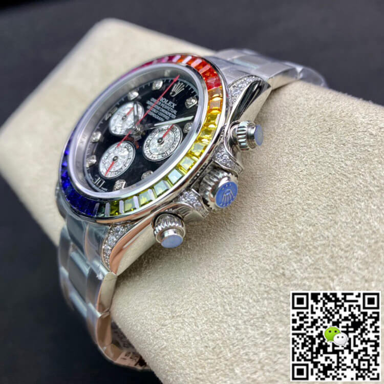 Replica R01ex Daytona 116599 RBOW 1:1 Best Edition TW Factory Black Dial
