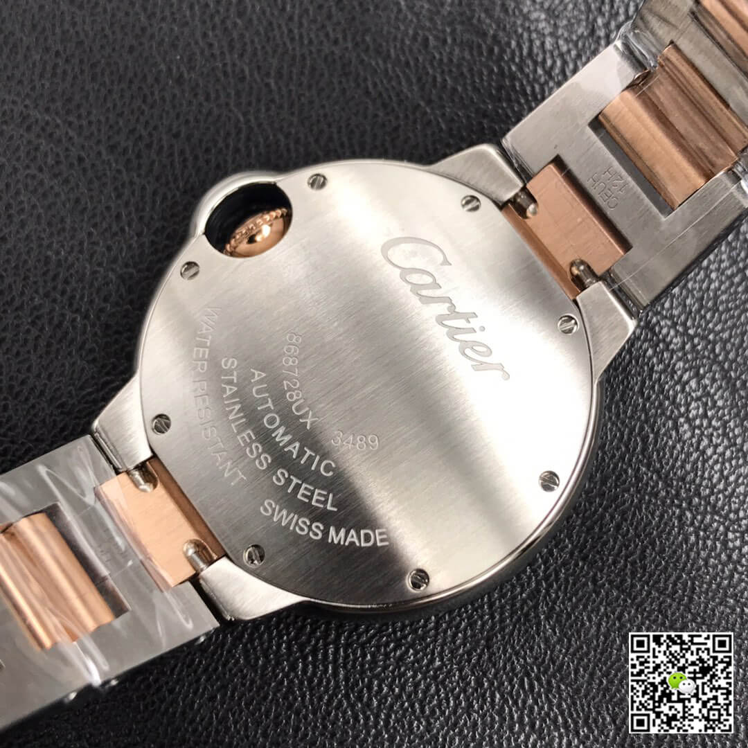 Replica Ballon Bleu De Ca*t1er 33MM 1:1 Best Edition V6 Factory Rose Gold Dial