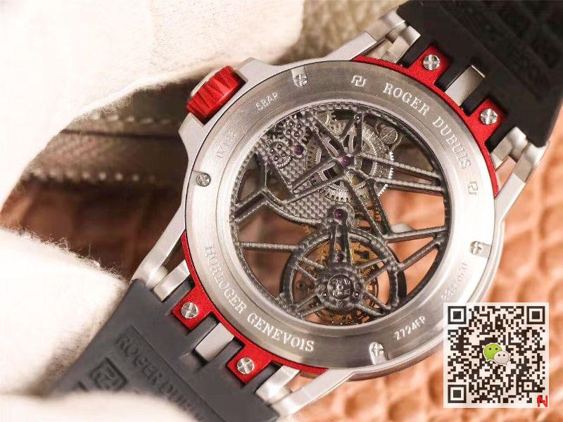Replica Roger Dubuis Excalibur Spidr (king series) RDDBEX0622 Tourbillon JB Factory 1:1 Best Edition red skeleton dial Swiss RD505SQ