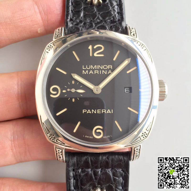 Pa*e*a1 Replica Radiomir 1940 PAM572 XF Factory 1:1 Best Edition Swiss ETA P1000 Black Leather Strap