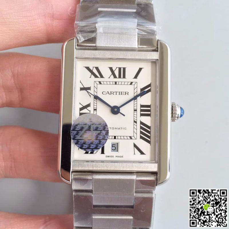 Ca*t1er Replica Tank Solo W5200028 ZF Factory 1:1 Best Edition Swiss ETA9015 White Dial