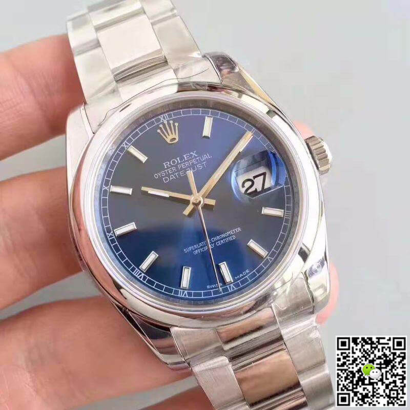R01ex Dupe Datejust II 36mm 116200 Blue Dial 1:1 Best Edition Swiss ETA3135