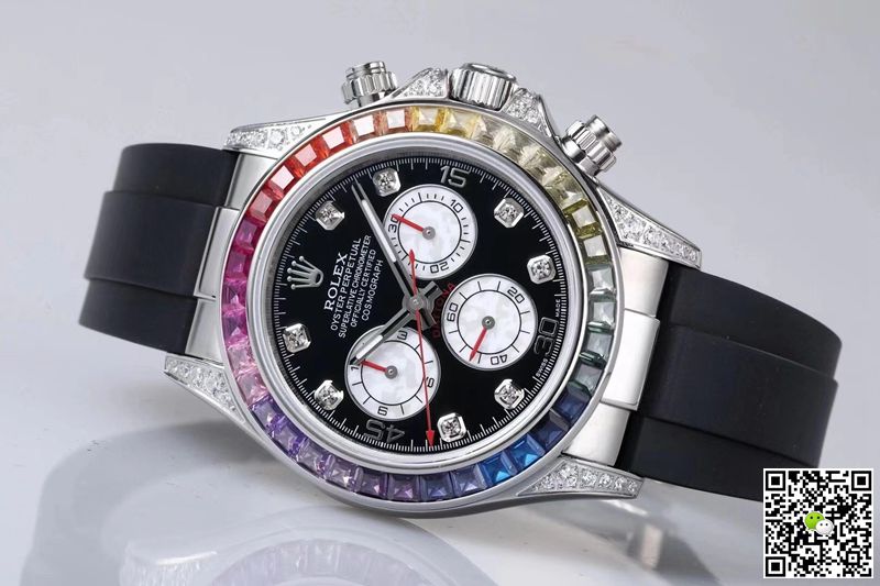 Replica R01ex Daytona 116599RBOW 1:1 Best Edition BL Factory Black Dial Swiss ETA4130