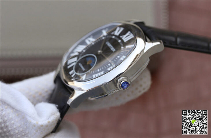 Replica Drive De Ca*t1er Moonphase WGNM0009 1:1 Best Edition Stainless Steel Black Dial